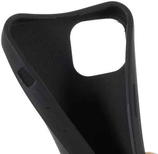 Apple iPhone 13 Hoesje Back Cover Flexibel TPU met Koord Zwart afbeelding 6