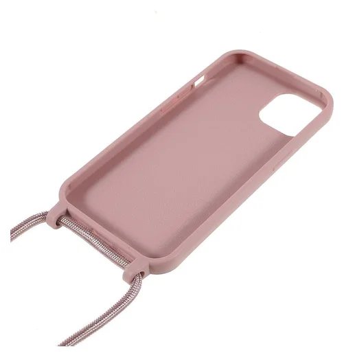 Apple iPhone 13 Hoesje Back Cover Flexibel TPU met Koord Roze afbeelding 5