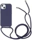Apple iPhone 13 Hoesje Back Cover Flexibel TPU met Koord Navy afbeelding 1