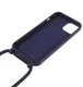 Apple iPhone 13 Hoesje Back Cover Flexibel TPU met Koord Navy afbeelding 5