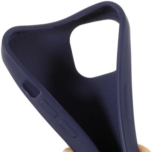 Apple iPhone 13 Hoesje Back Cover Flexibel TPU met Koord Navy afbeelding 6