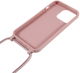 Apple iPhone 13 Pro Hoesje Back Cover met Koord Flexibel TPU Roze afbeelding 5