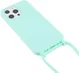 Apple iPhone 13 Pro Hoesje Back Cover met Koord Flexibel Licht blauw afbeelding 3