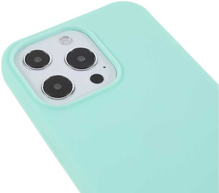 Apple iPhone 13 Pro Hoesje Back Cover met Koord Flexibel Licht blauw afbeelding 4