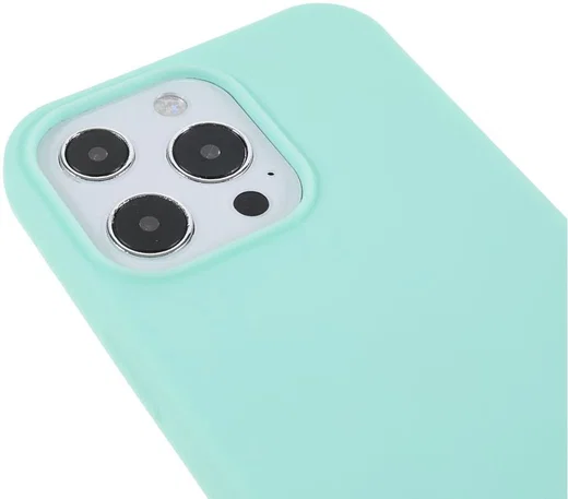 Apple iPhone 13 Pro Hoesje Back Cover met Koord Flexibel Licht blauw afbeelding 4