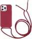 Apple iPhone 13 Pro Max Hoesje Back Cover Flexibel TPU Koord Rood afbeelding 1