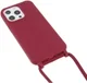 Apple iPhone 13 Pro Max Hoesje Back Cover Flexibel TPU Koord Rood afbeelding 3