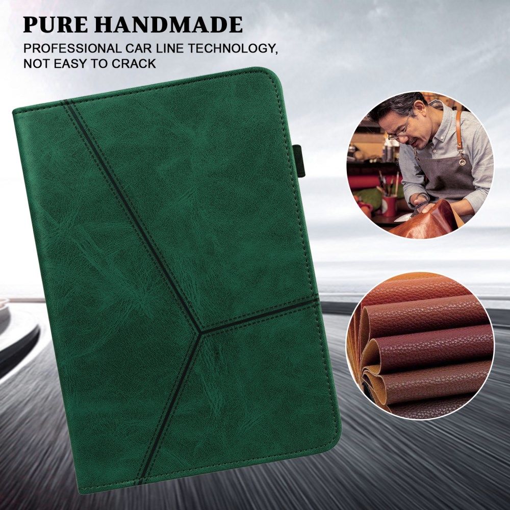 Apple iPad Mini 7 / 6 Hoes Tri-Fold Portemonnee Book Case Groen afbeelding 3