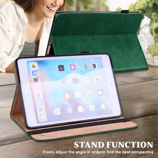 Apple iPad Mini 7 / 6 Hoes Tri-Fold Portemonnee Book Case Groen afbeelding 5