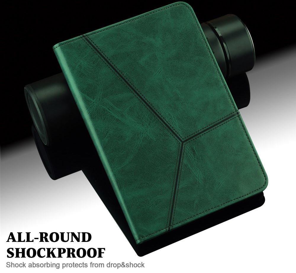 Apple iPad Mini 7 / 6 Hoes Tri-Fold Portemonnee Book Case Groen afbeelding 6