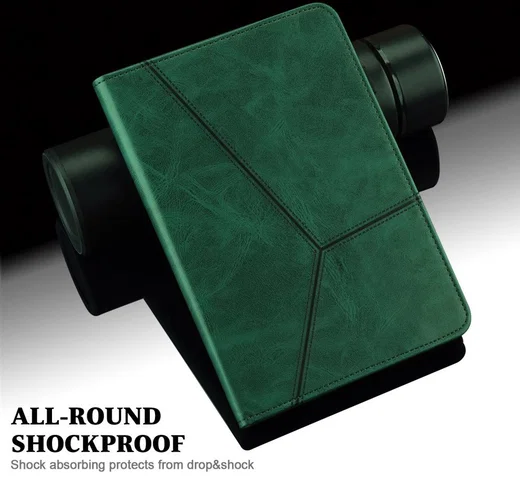 Apple iPad Mini 7 / 6 Hoes Tri-Fold Portemonnee Book Case Groen afbeelding 6