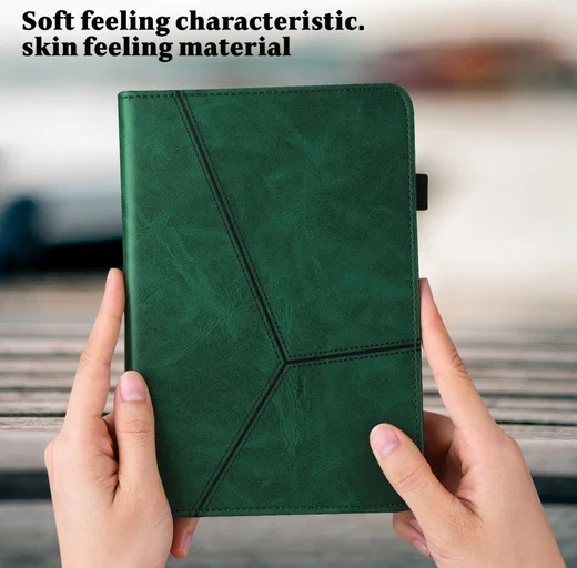 Apple iPad Mini 7 / 6 Hoes Tri-Fold Portemonnee Book Case Groen afbeelding 7