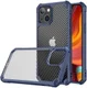 Apple iPhone 13 Hoesje Carbon Back Cover Schokbestendig Blauw afbeelding 1