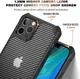 Apple iPhone 13 Pro Hoesje Carbon Back Cover Schokbestendig Zwart afbeelding 3