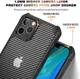 Apple iPhone 13 Pro Hoesje Carbon Back Cover Schokbestendig Rood afbeelding 2