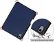 Apple iPad Mini 7 / 6 Hoes Tri-Fold Book Case Kunstleer Donkerblauw afbeelding 3