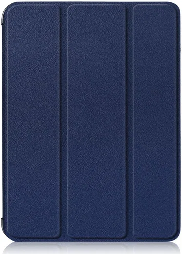 Apple iPad Mini 7 / 6 Hoes Tri-Fold Book Case Kunstleer Donkerblauw afbeelding 2
