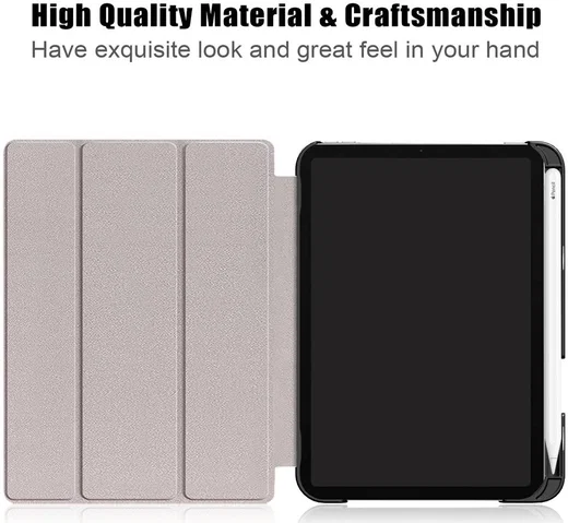 Apple iPad Mini 7 / 6 Hoes Tri-Fold Book Case Kunstleer Donkerblauw afbeelding 6