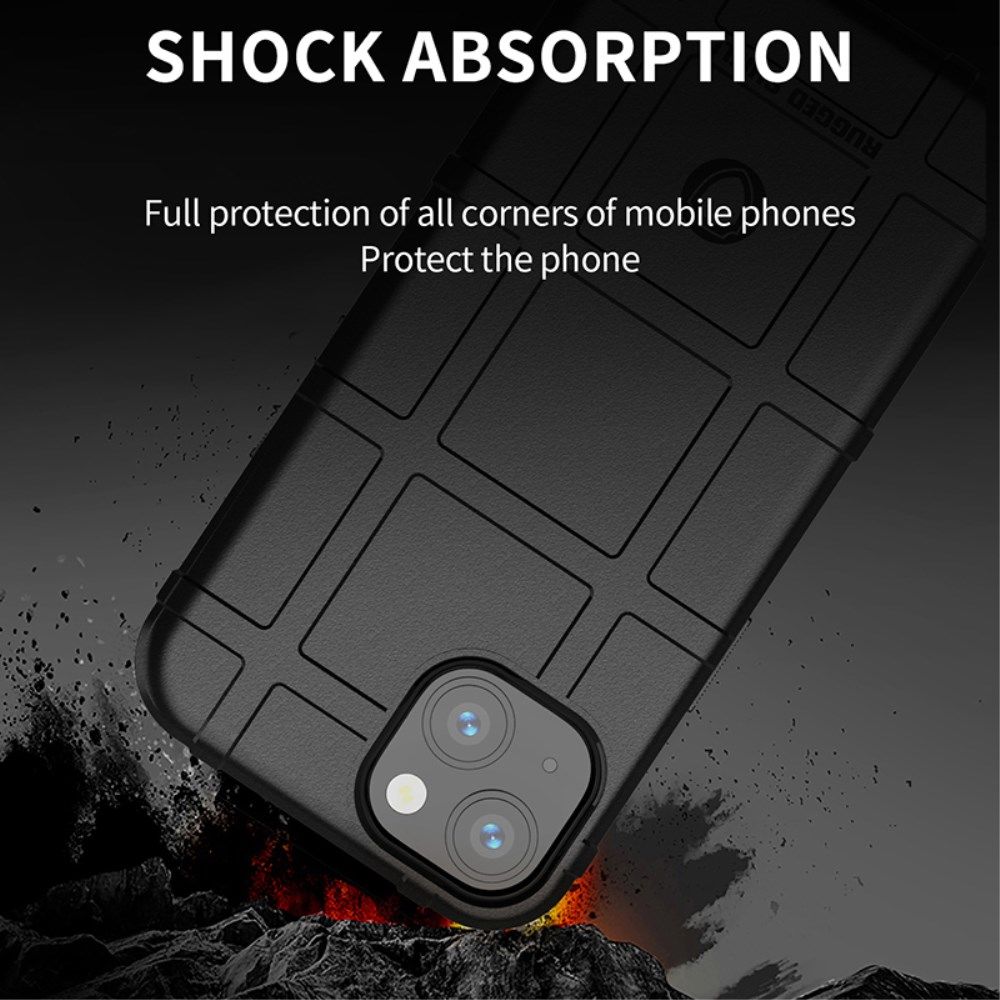 Apple iPhone 13 Hoesje Shock Proof Rugged Shield Zwart afbeelding 3