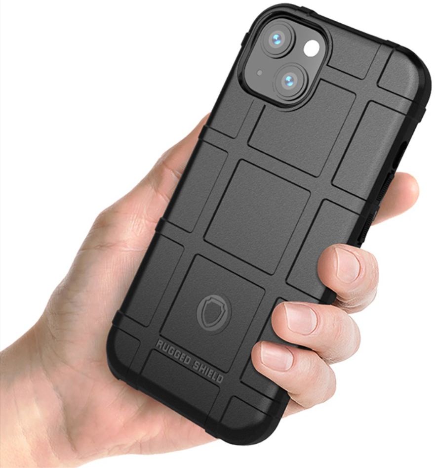 Apple iPhone 13 Hoesje Shock Proof Rugged Shield Zwart afbeelding 4