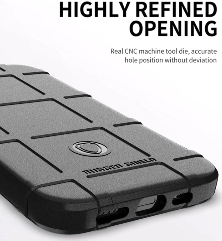 Apple iPhone 13 Hoesje Shock Proof Rugged Shield Zwart afbeelding 6
