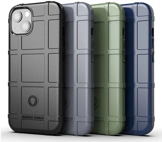 Apple iPhone 13 Hoesje Shock Proof Rugged Shield Zwart afbeelding 8