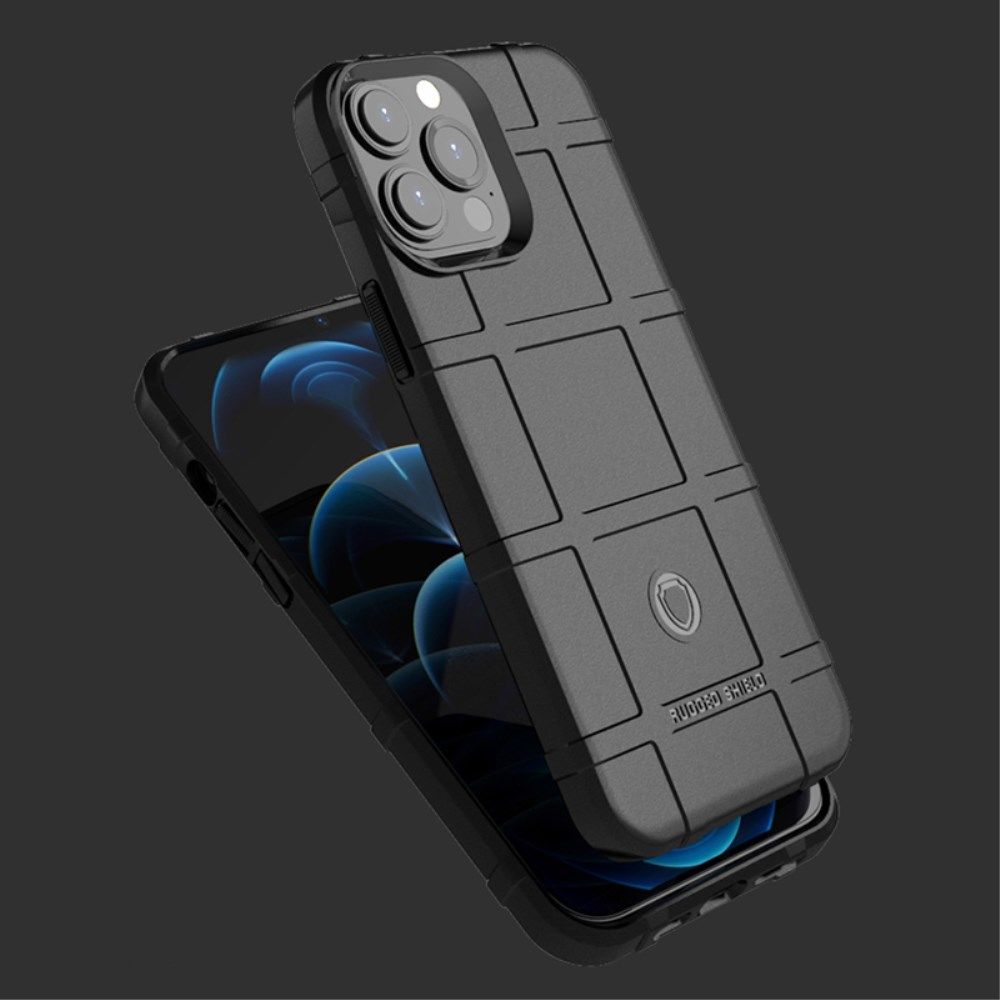 Apple iPhone 13 Pro Max Hoesje Shock Proof Rugged Shield Zwart afbeelding 2