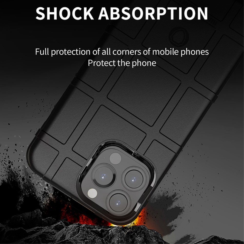 Apple iPhone 13 Pro Max Hoesje Shock Proof Rugged Shield Zwart afbeelding 3