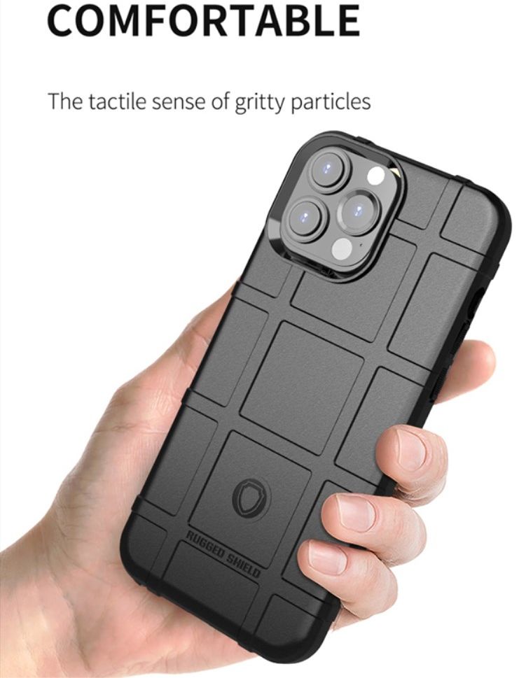 Apple iPhone 13 Pro Max Hoesje Shock Proof Rugged Shield Zwart afbeelding 5