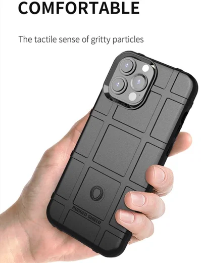 Apple iPhone 13 Pro Max Hoesje Shock Proof Rugged Shield Zwart afbeelding 5