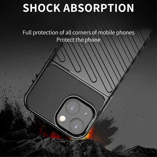 Apple iPhone 13 Mini Hoesje TPU Back Cover Thunder Design Blauw afbeelding 2