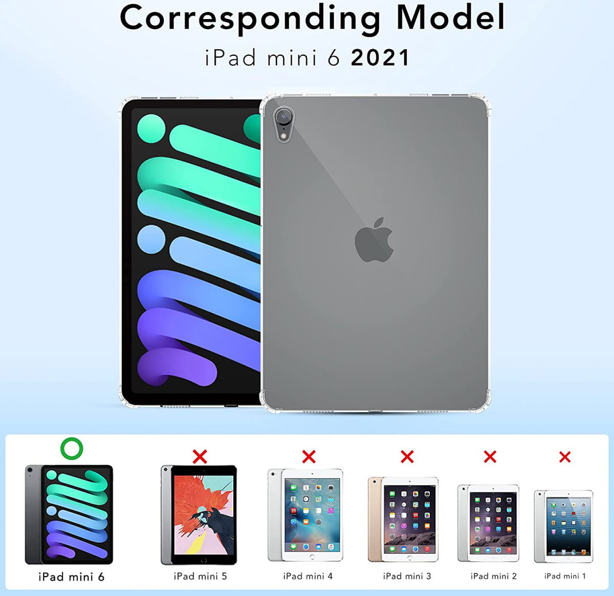 Apple iPad Mini 7/6 Hoesje Schokbestendige TPU Back Cover Transparant afbeelding 8