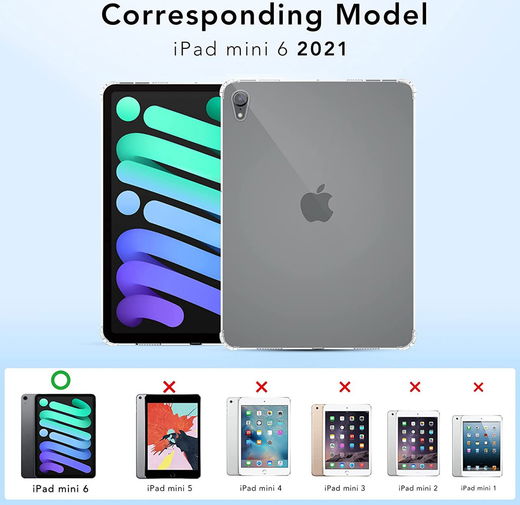 Apple iPad Mini 7/6 Hoesje Schokbestendige TPU Back Cover Transparant afbeelding 8