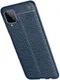 Samsung Galaxy A12 Litchi Hoesje TPU Met Leren Textuur Blauw afbeelding 3