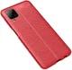Samsung Galaxy A12 Litchi Hoesje TPU Met Leren Textuur Rood afbeelding 2