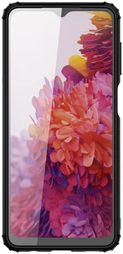 Samsung Galaxy A12 Hoesje Hybrid Armor Back Cover Zwart afbeelding 3