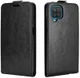Samsung Galaxy A12 Hoesje Verticale Flip Wallet Case Kunstleer Zwart afbeelding 4