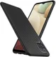 Samsung Galaxy A12 Hoesje Twill Slim Textuur Back Cover Zwart afbeelding 2