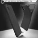 Samsung Galaxy A12 Hoesje Twill Slim Textuur Back Cover Zwart afbeelding 4