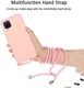 Samsung Galaxy A12 Hoesje Back Cover Flexibel TPU met Koord Roze afbeelding 3