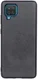 Samsung Galaxy A12 Hoesje Back Cover met Kunstleer Coating Zwart afbeelding 1