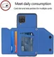 Samsung Galaxy A12 Hoesje Portemonnee Back Cover met Koord Blauw afbeelding 3