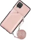 Samsung Galaxy A12 Hoesje Portemonnee Back Cover met Koord Roze Goud afbeelding 2