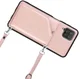 Samsung Galaxy A12 Hoesje Portemonnee Back Cover met Koord Roze Goud afbeelding 6