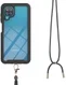 Samsung Galaxy A12 Hoesje met Koord TPU Back Cover Keycord Zwart afbeelding 1