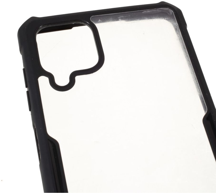 Samsung Galaxy A12 Hoesje met Koord Back Cover Keycord Zwart afbeelding 4