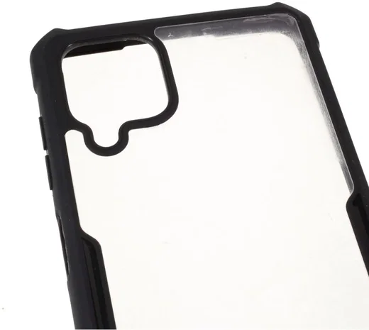 Samsung Galaxy A12 Hoesje met Koord Back Cover Keycord Zwart afbeelding 4