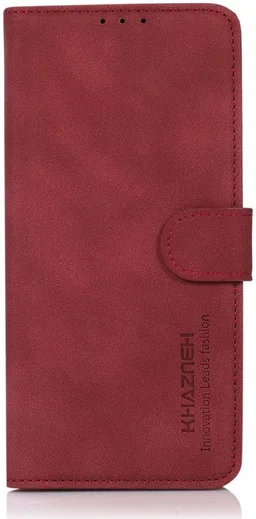 KHAZNEH Motorola Moto G60s Hoesje Retro Wallet Book Case Rood afbeelding 2