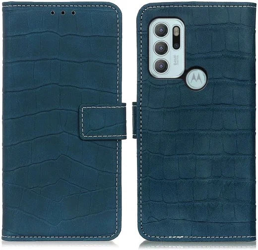Motorola Moto G60s Hoesje Kunstleer Wallet Book Case Groen afbeelding 3