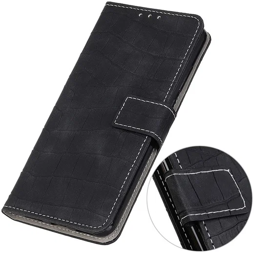 Motorola Moto G60s Hoesje Kunstleer Wallet Book Case Zwart afbeelding 8